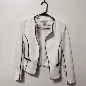 Black and White Jacket with Black Trim
